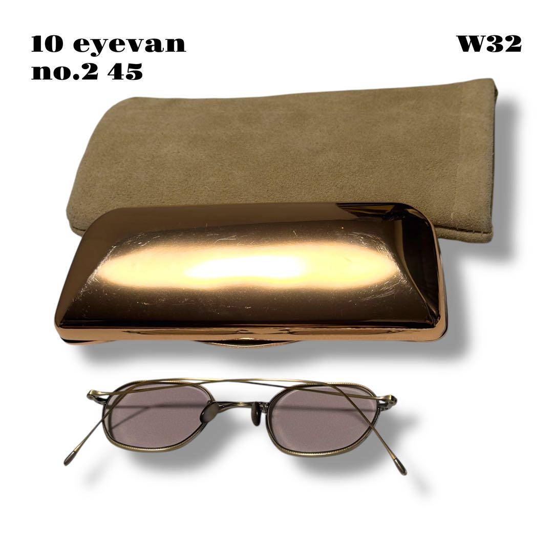 希少品！ 10 eyevan no.2 45 45 22 145 ゴールド 金銀