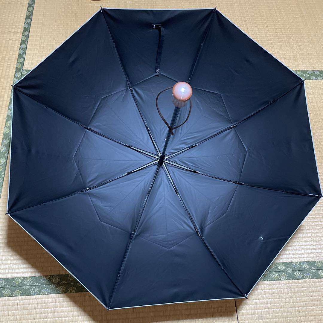 サンバリア100 2段折り大判 フロストブルー　遮光日傘