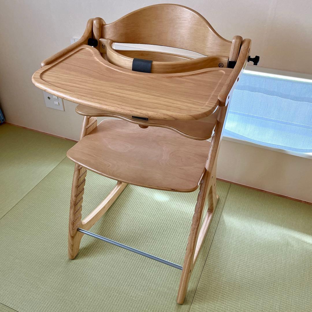大和屋sukusuku 木製ハイチェア すくすくチェアGLテーブル&ガード付き