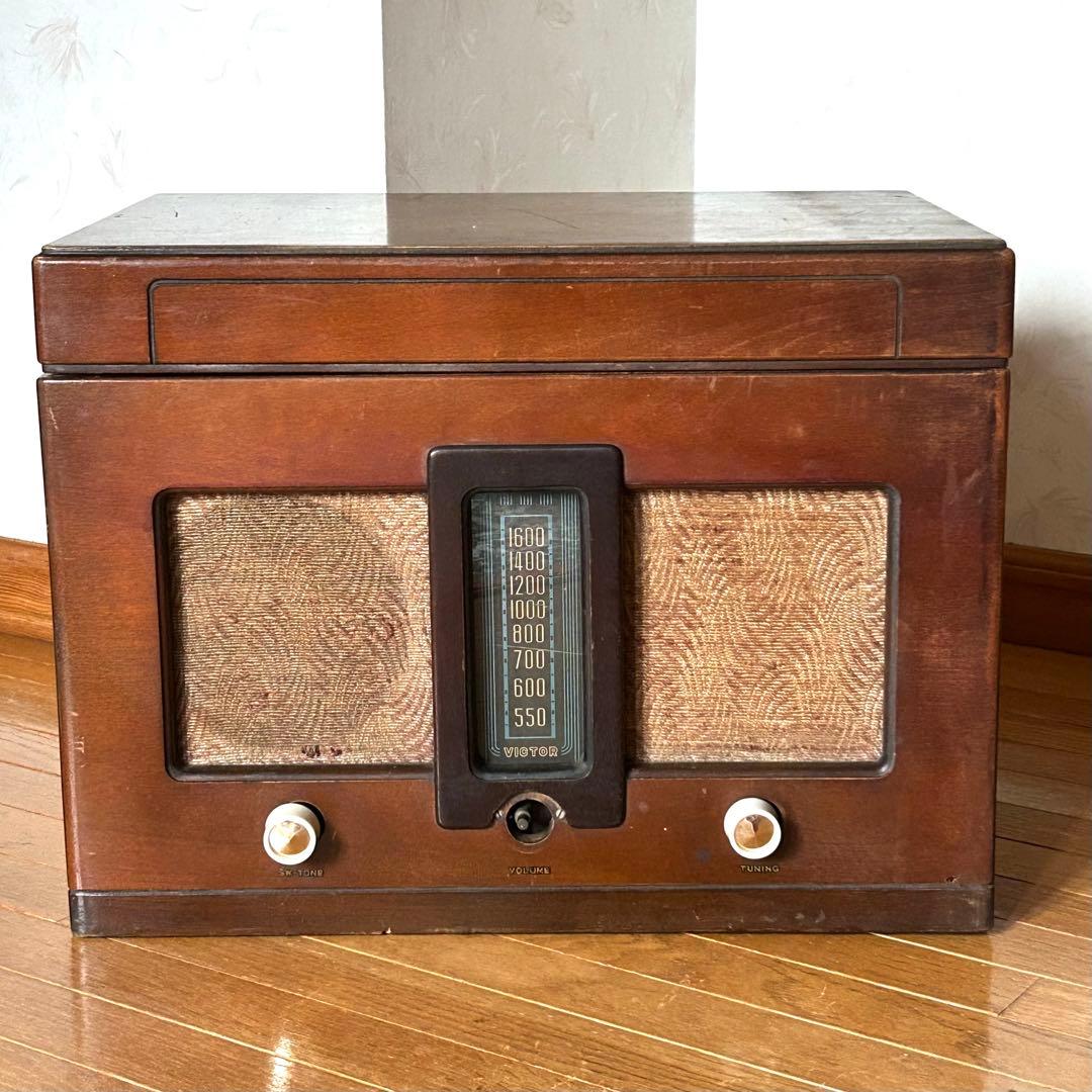 日本ビクター SRE-15 卓上電蓄　真空管ラジオ　昭和レトロ　1947年製