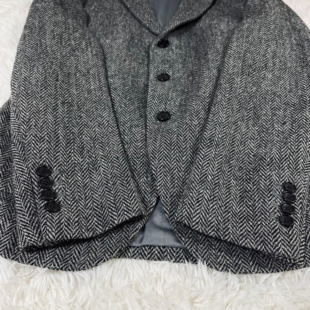 スーツカンパニー×ハリスツイード テーラードジャケット ヘリンボーン M相当