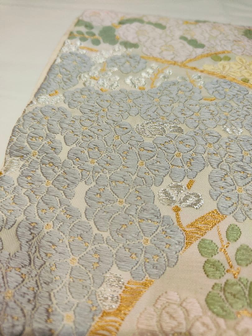 お見分け済　美品　手描き友禅　訪問着と袋帯帯締め