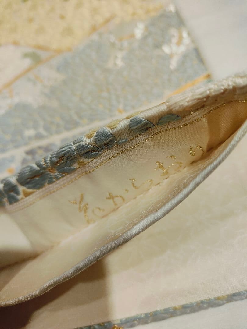 お見分け済　美品　手描き友禅　訪問着と袋帯帯締め