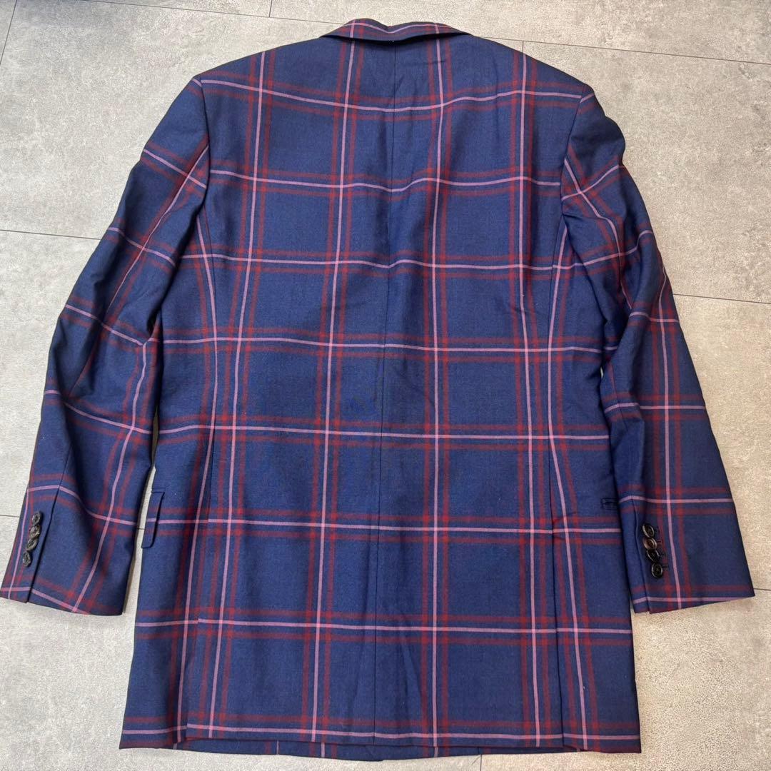 希少 ポールスミス セットアップ チェック ネイビー ウール