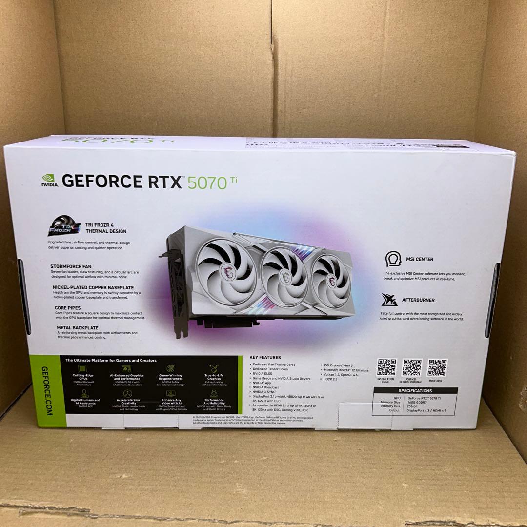 グラフィックボード・グラボ・ビデオカード MSI GeForce RTX 5070 Ti 16G GDDR7