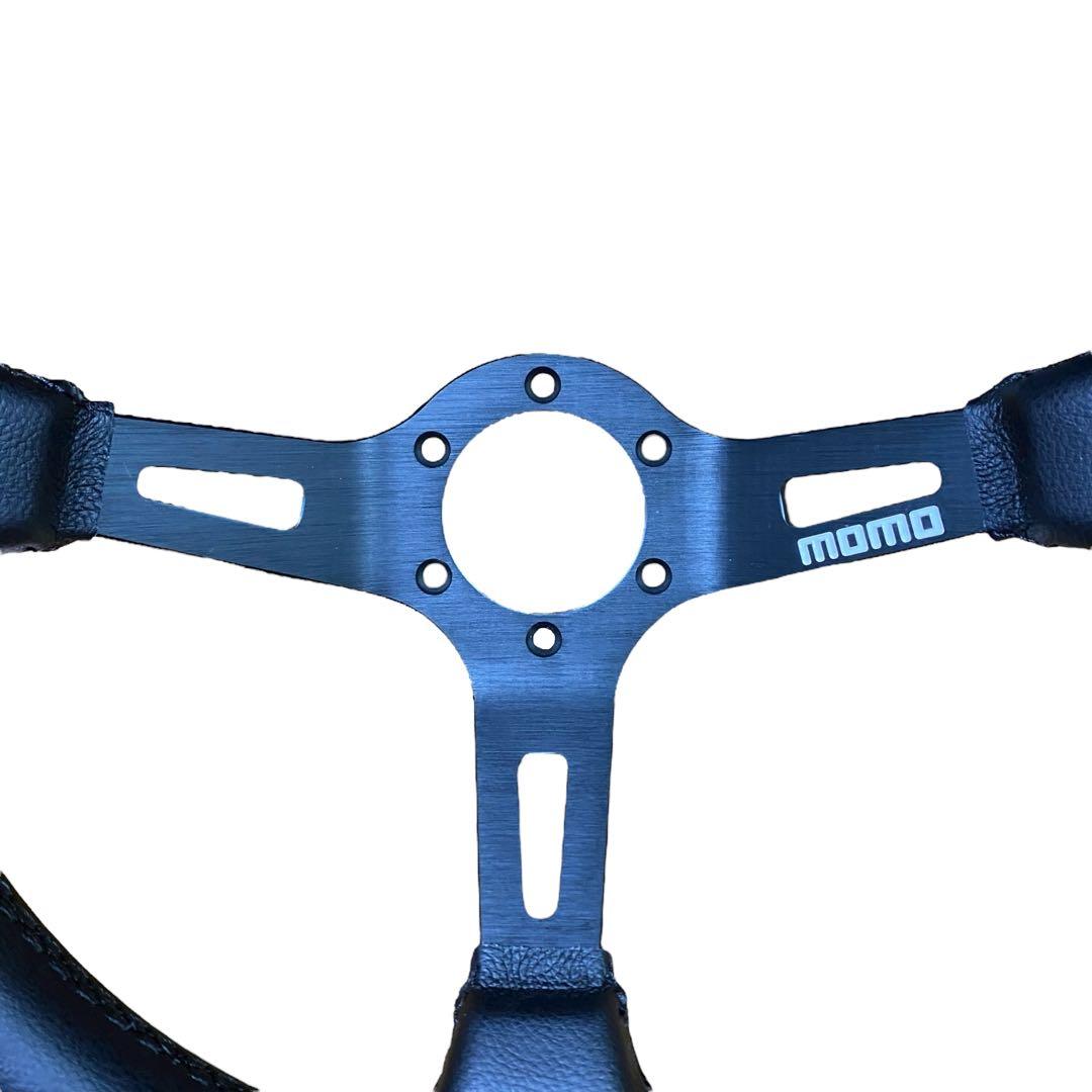 MOMO　3スポーク　ディープコーンステアリング　ホーンボタン
