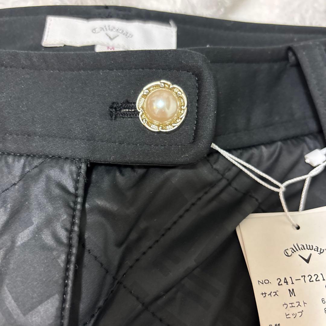 新品Callaway GOLF キャロウェイ　キルティングパンツM パールボタン