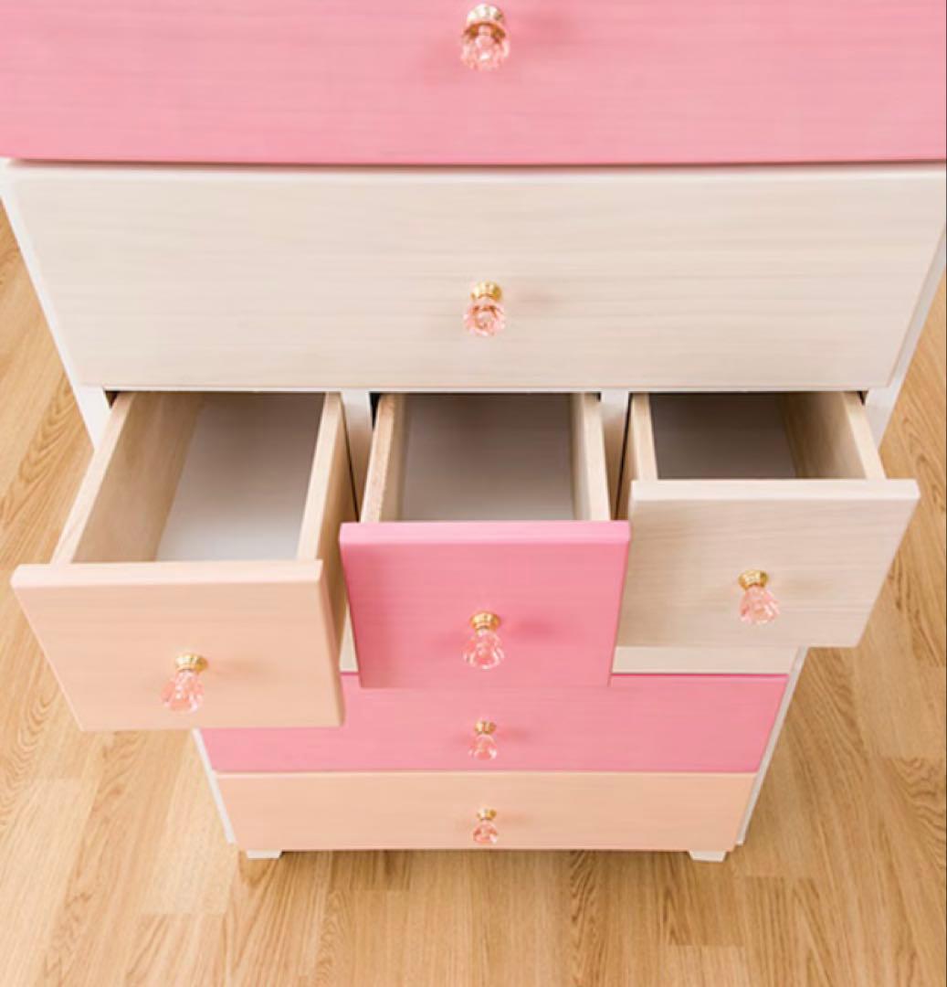 ニトリ　ハイチェスト　7段　ピンク チェスト　タンス