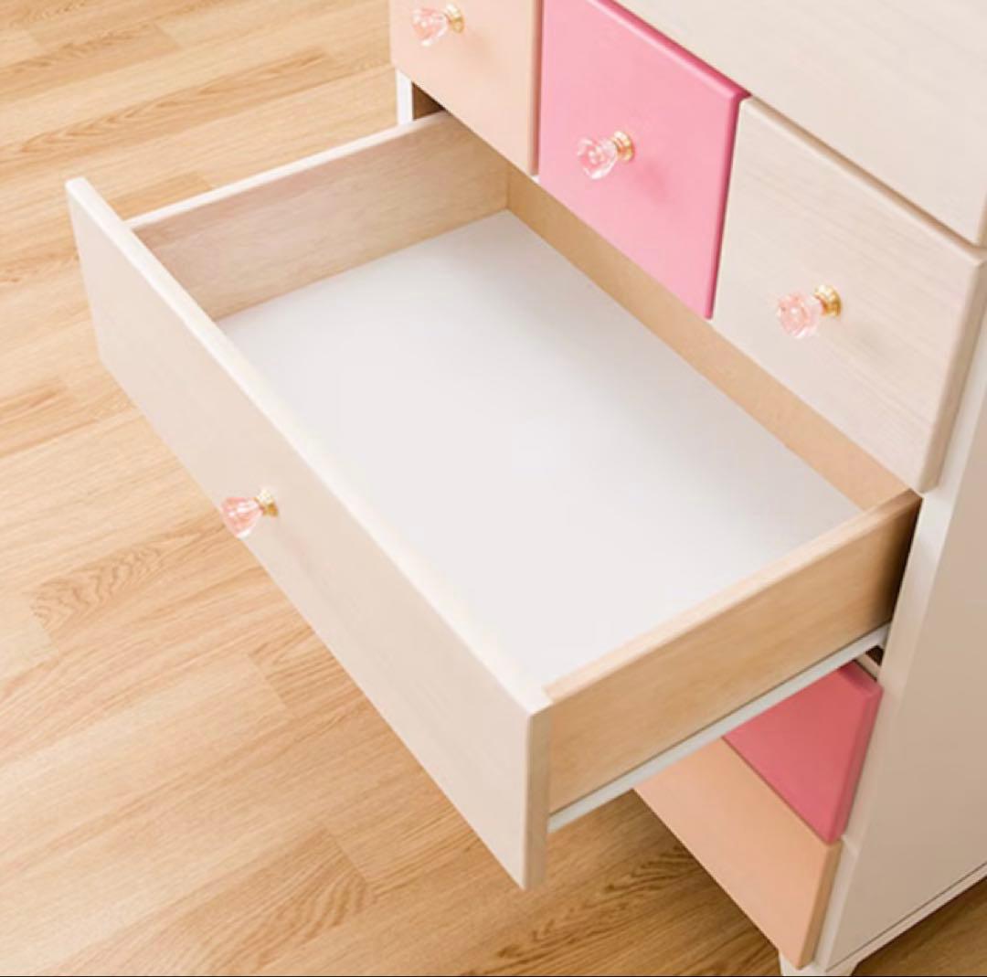 ニトリ　ハイチェスト　7段　ピンク チェスト　タンス