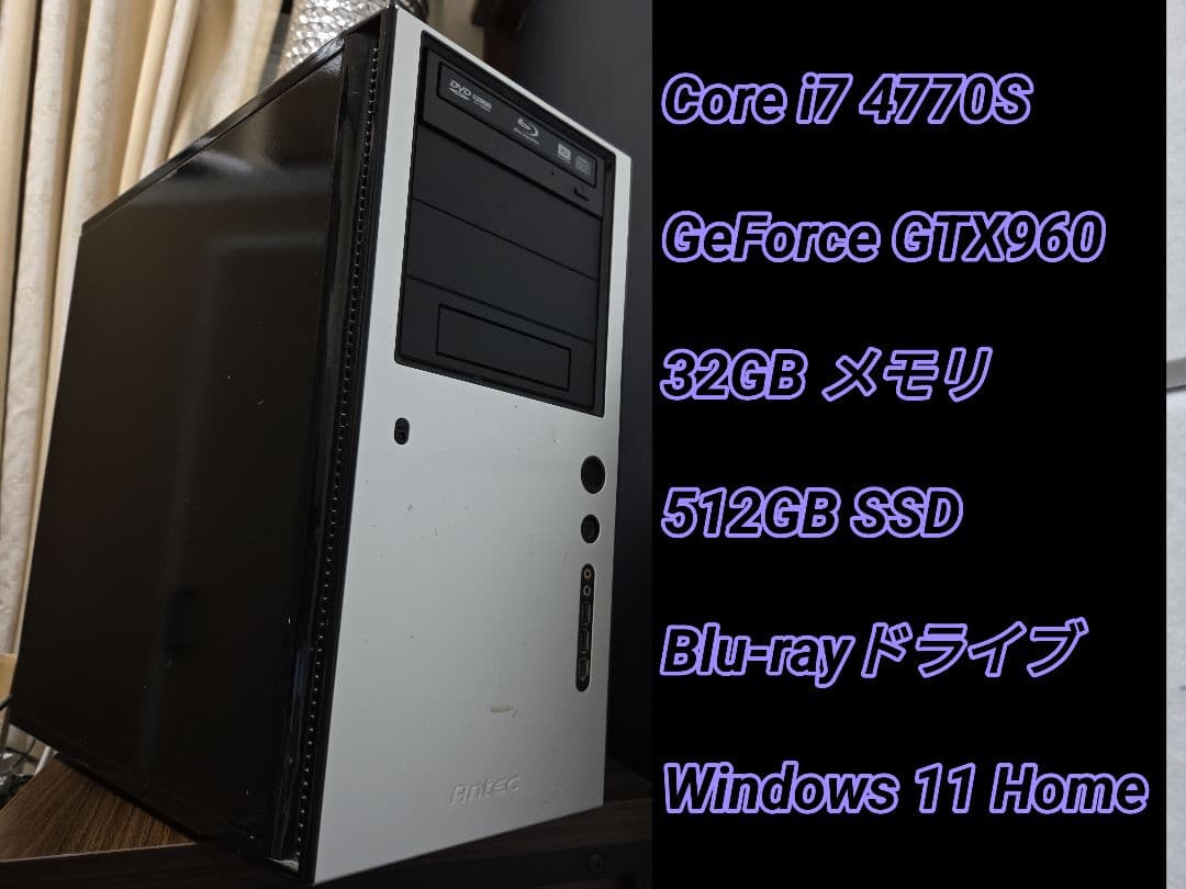 デスクトップPC 4770S GTX960 32G メモリ 512G SSD
