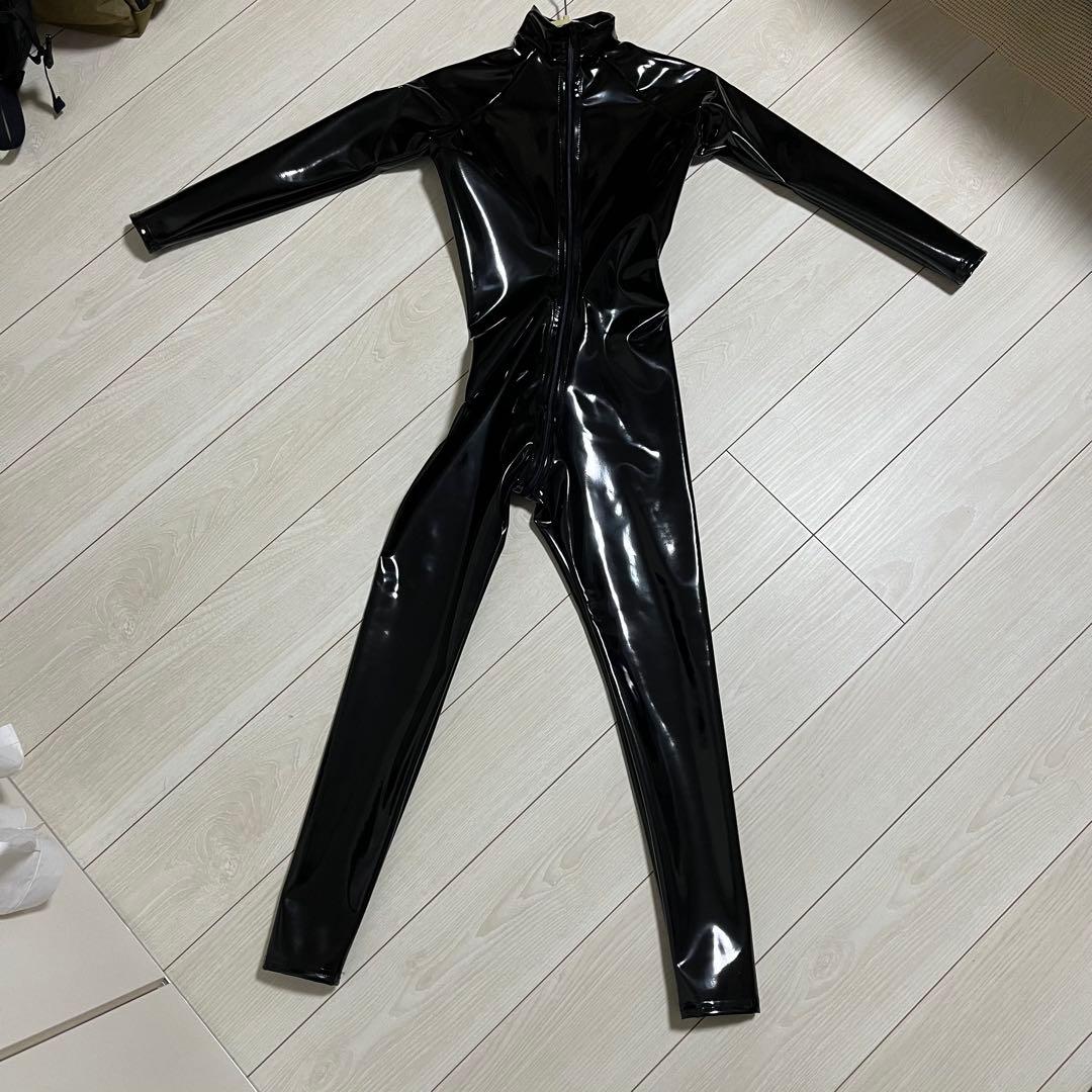 エナメル　キャットスーツ　アフィックスパラパラ