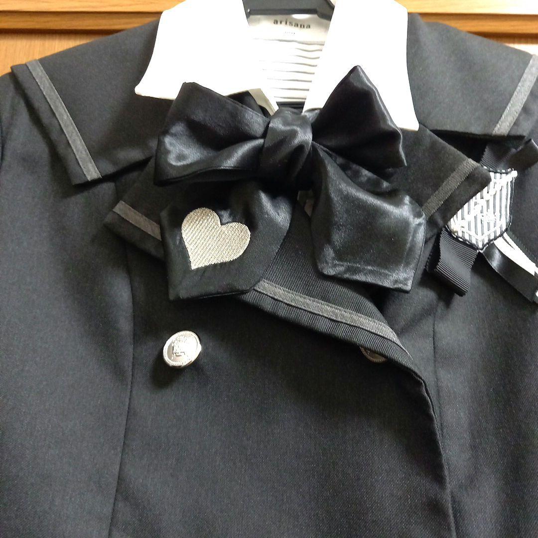 arisanaアリサナ160　4点ダブル銀ボタン卒服美品(リボンタイおまけ付き)