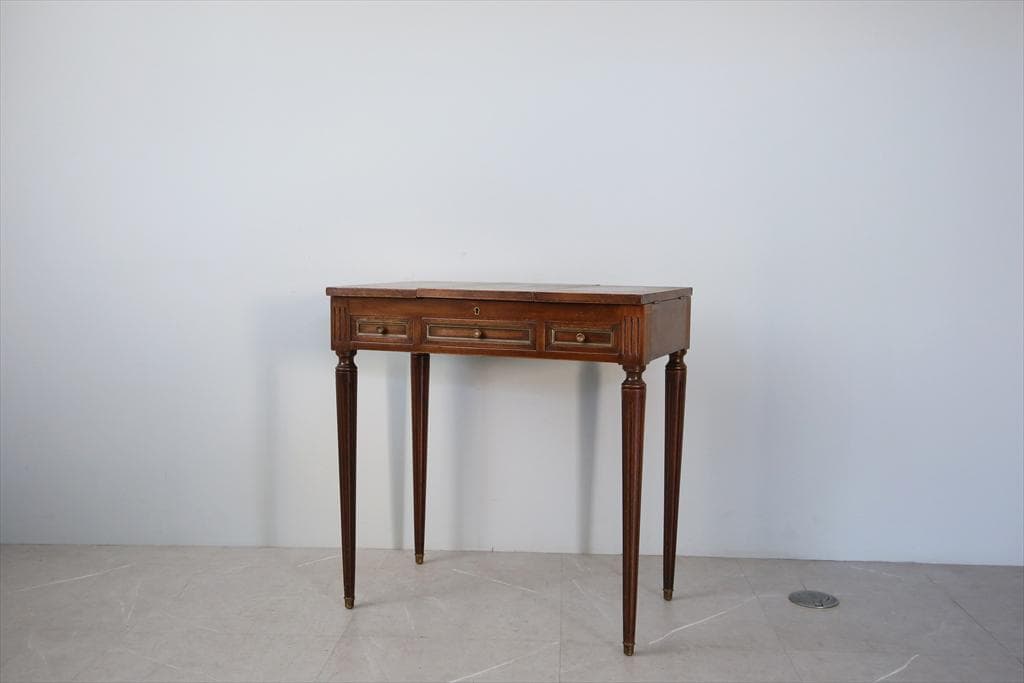 フランスアンティーク木製ドレッシングテーブル/化粧台ドレッサー/デスク90-36