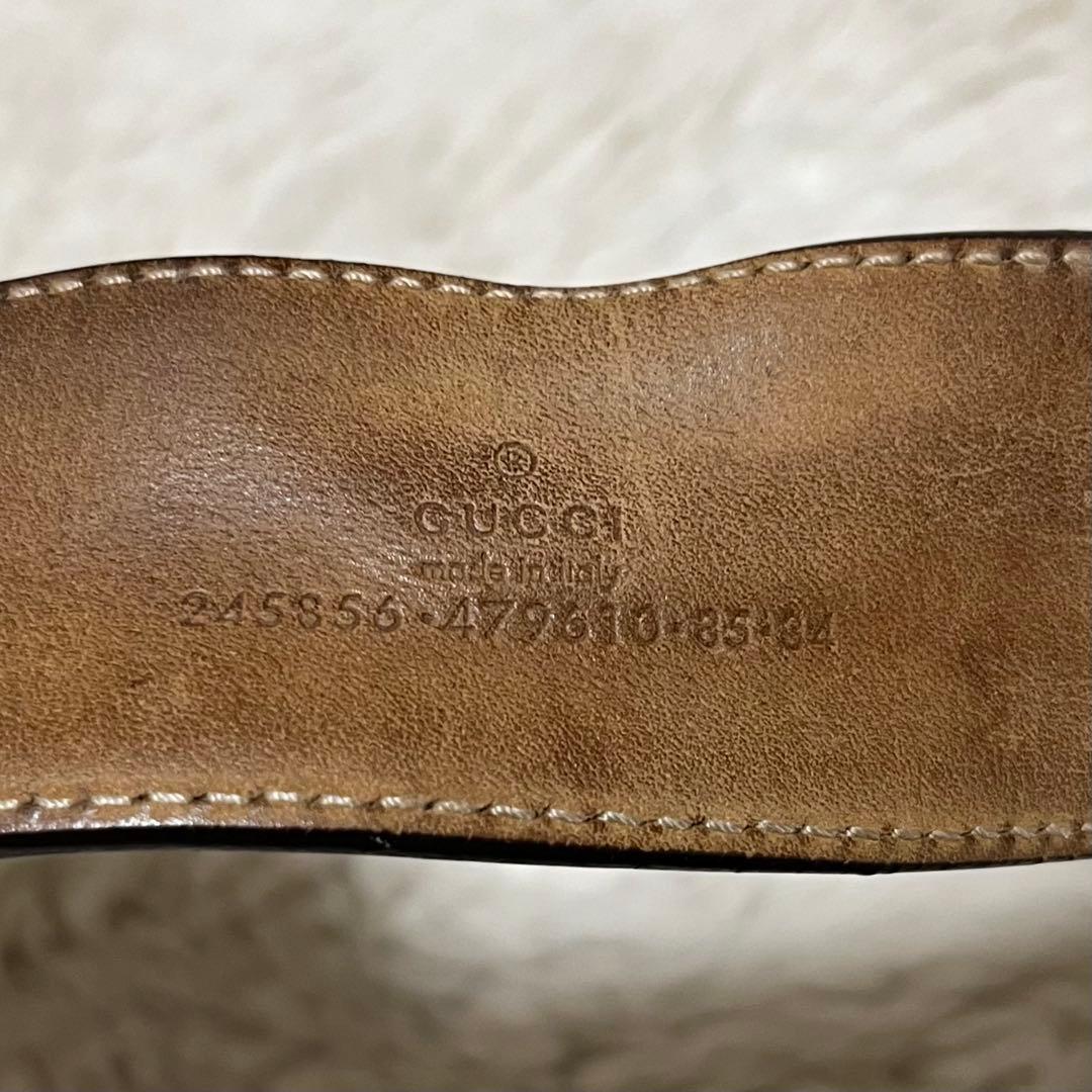 GUCCI グッチ　モノグラム　ベルト　ハートロッキング　キャンバス　GG 金色