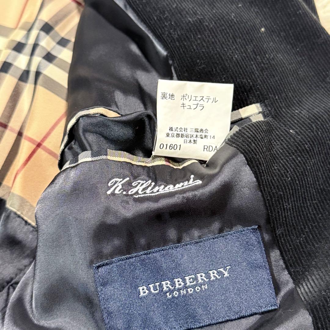 BURBERRY LONDONコーデュロイ テーラードジャケット サイズM 黒