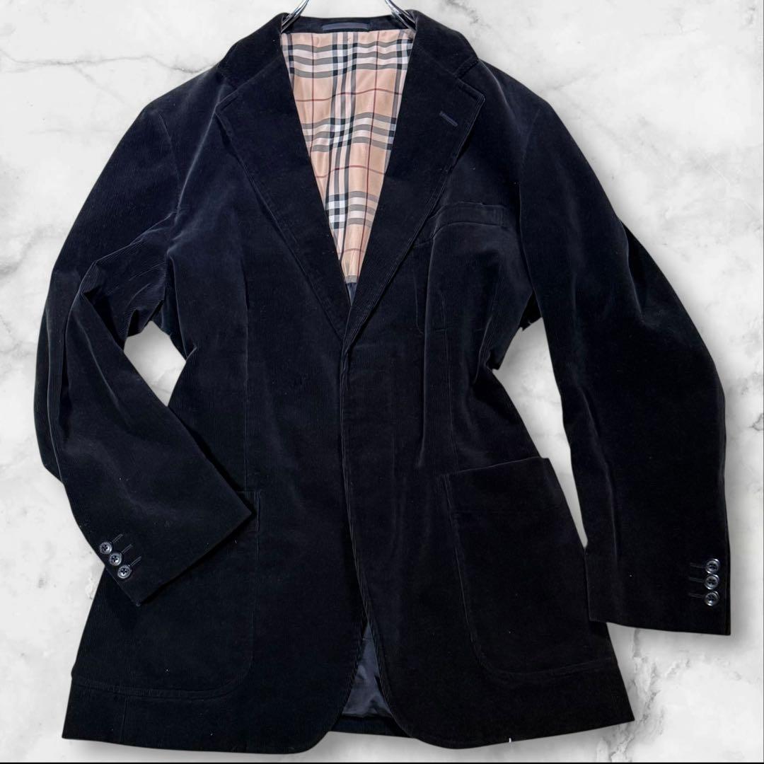BURBERRY LONDONコーデュロイ テーラードジャケット サイズM 黒