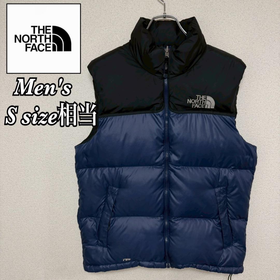 ノースフェイス ヌプシ ダウンベスト 700FP 海外限定 ネイビー S相当