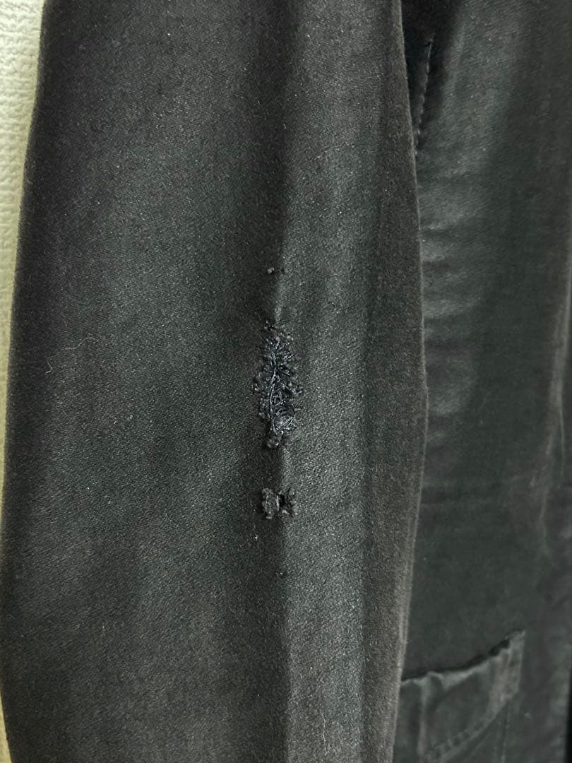 40’s ブラックモールスキンワークジャケット Vポケ