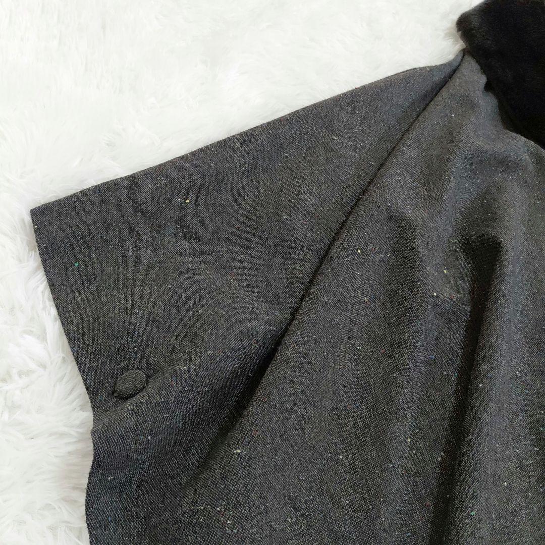 未使用級✨hiromichi nakano ポンチョ　着物コート　ケープ　ファー