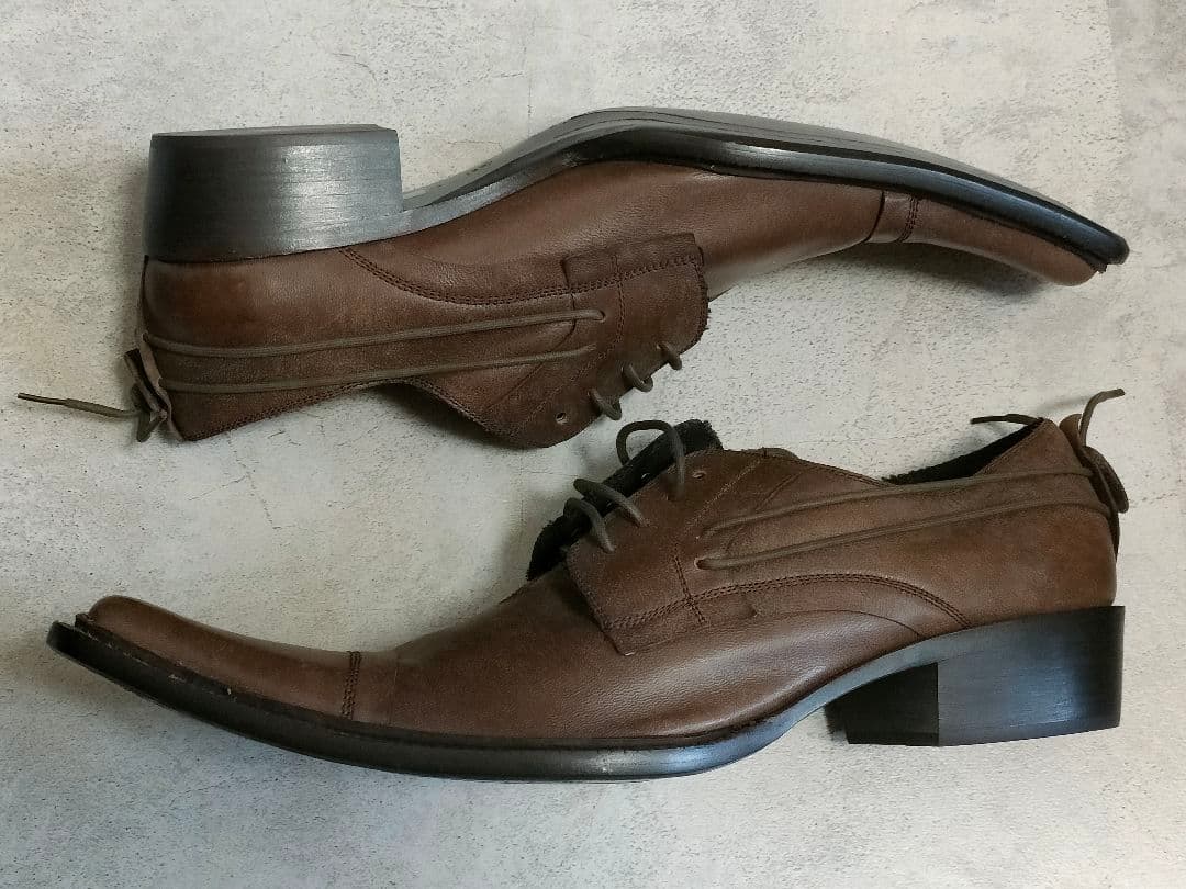 美品　モルガンオム　レザー レースアップシューズ　27cm　ブラウン