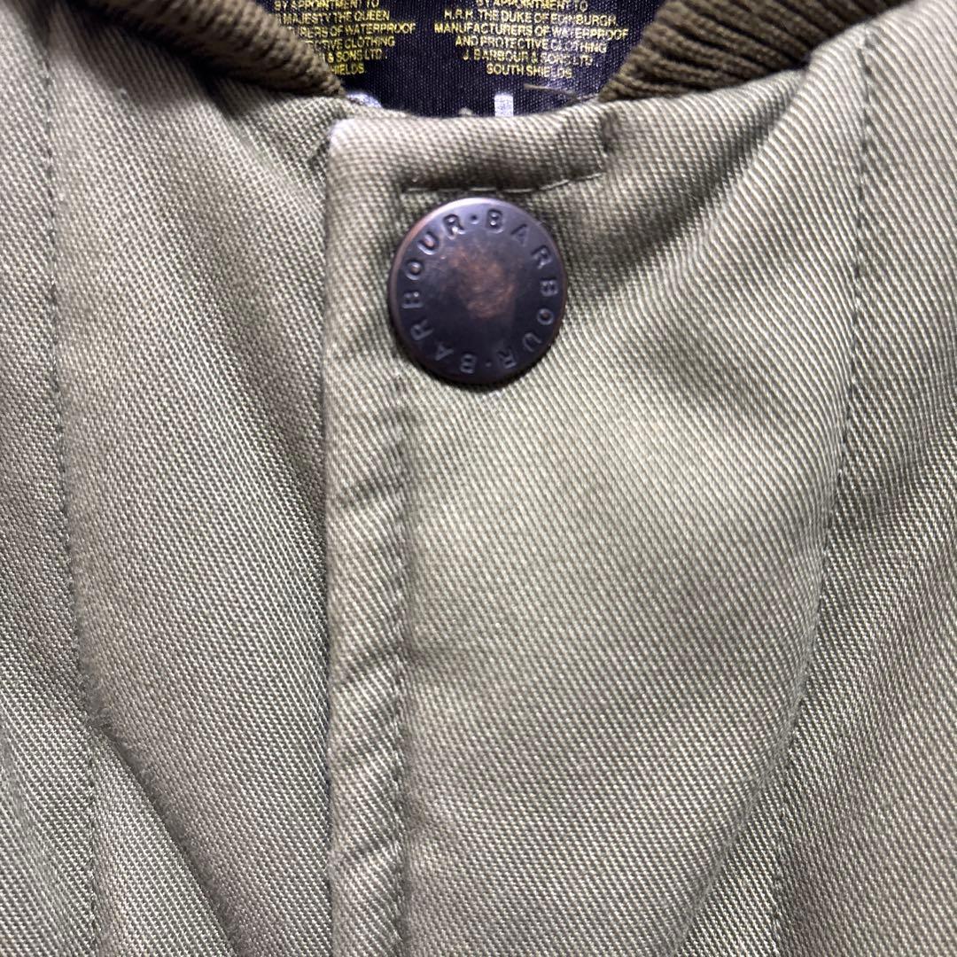 Barbour キルティングベスト　オリーブグリーン