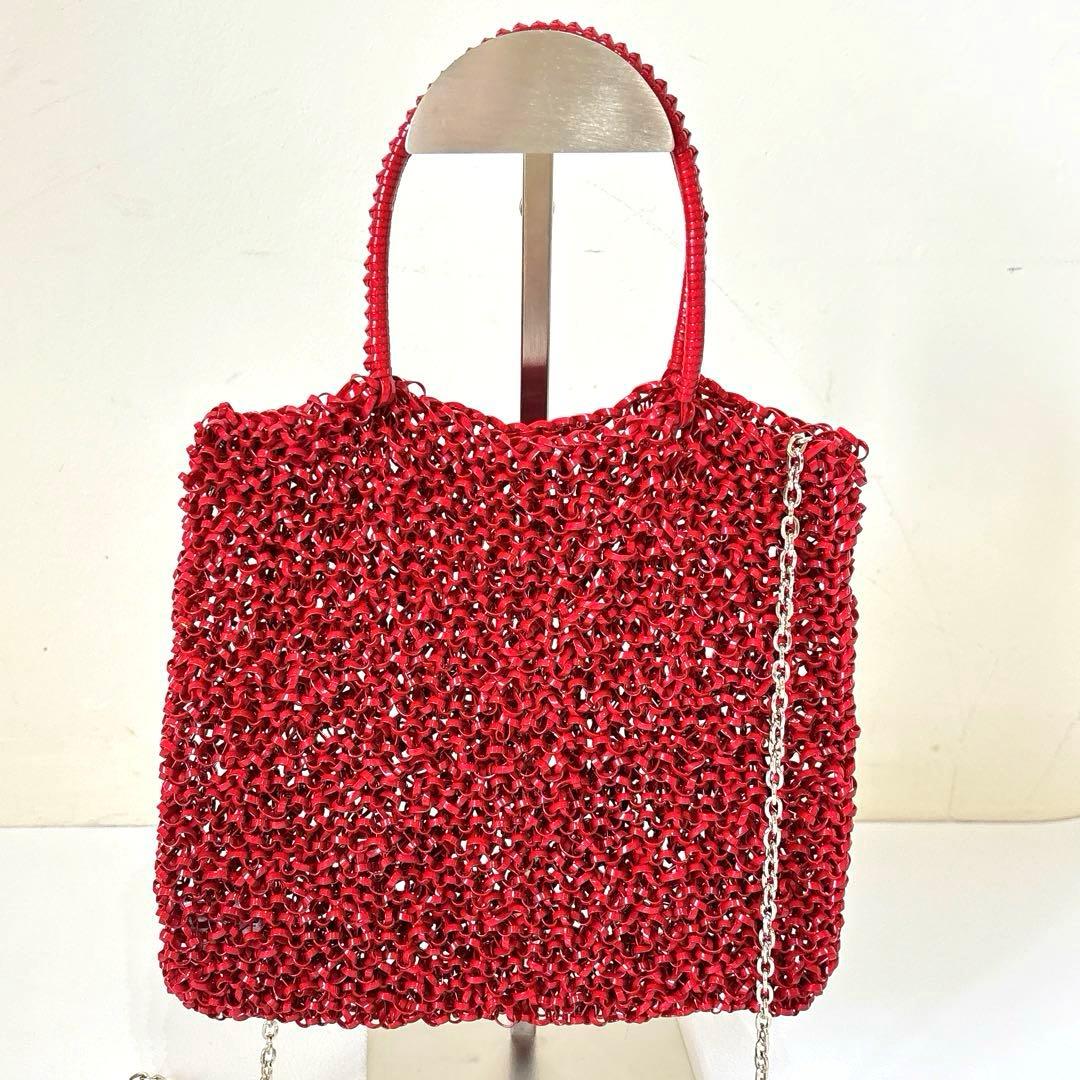 希少✨アンテプリマ　スタンダード スクエア ミディアム　レッド