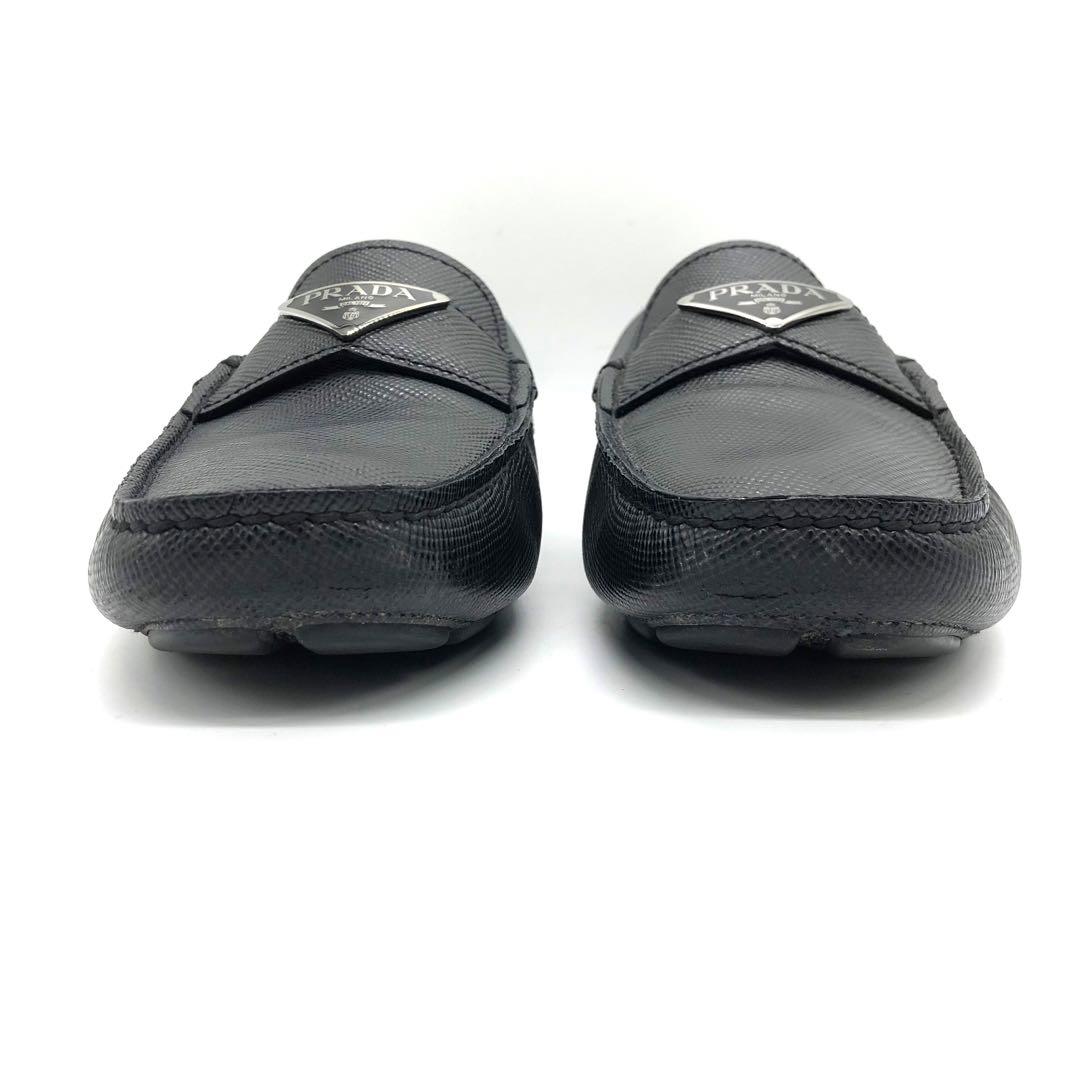 美品✨PRADA プラダ ドライビングシューズ 三角ロゴ サフィアーノレザー　6