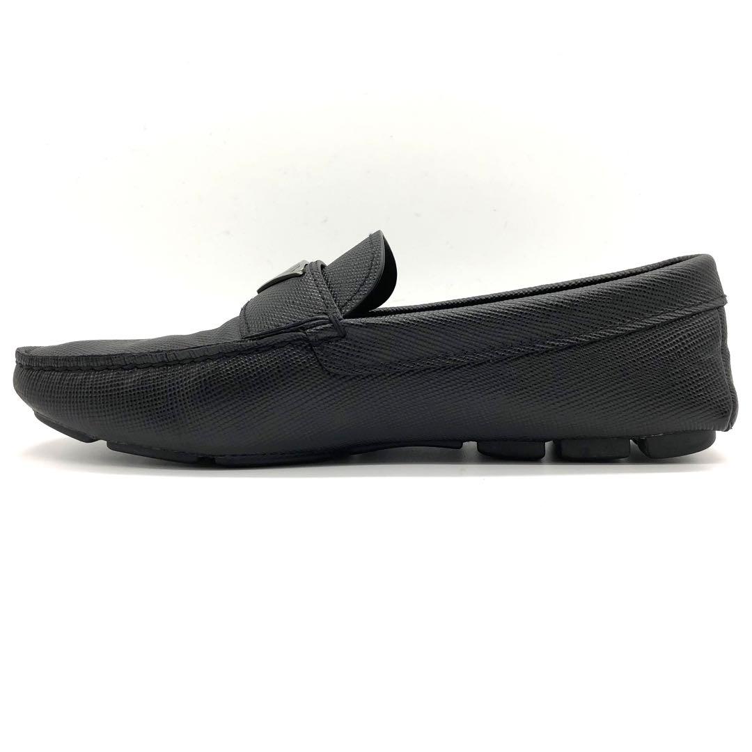 美品✨PRADA プラダ ドライビングシューズ 三角ロゴ サフィアーノレザー　6