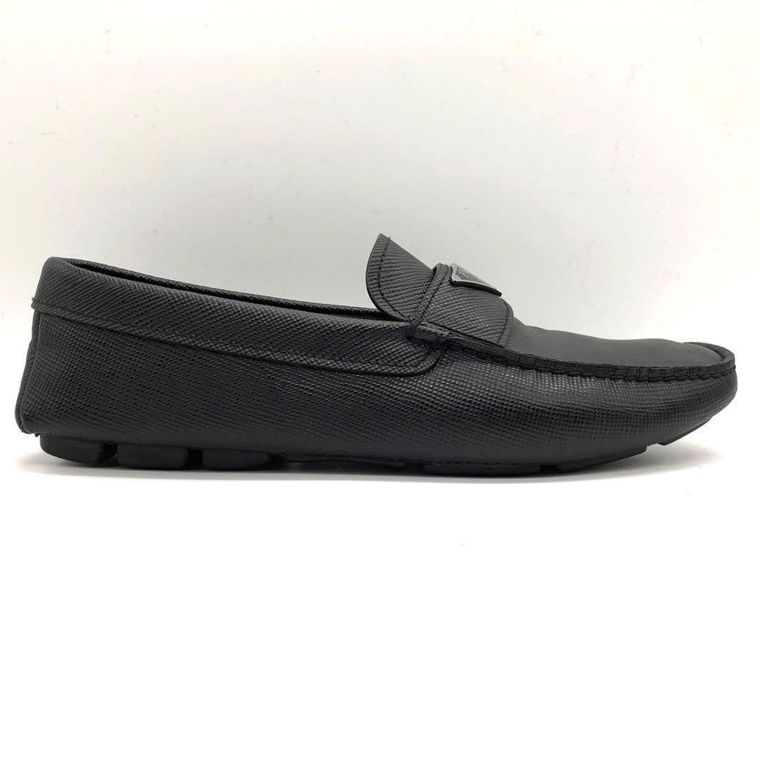 美品✨PRADA プラダ ドライビングシューズ 三角ロゴ サフィアーノレザー　6