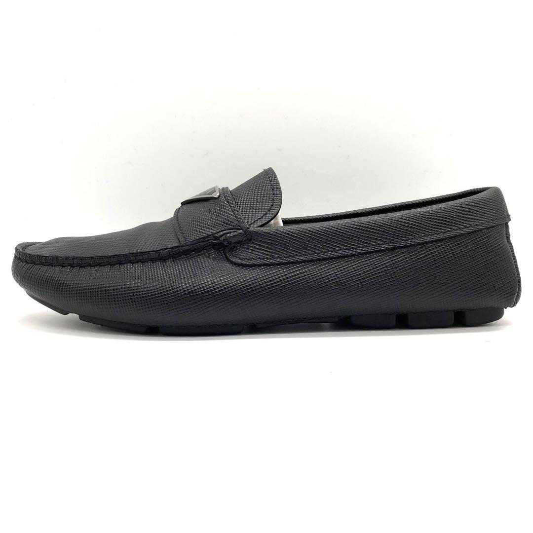 美品✨PRADA プラダ ドライビングシューズ 三角ロゴ サフィアーノレザー　6