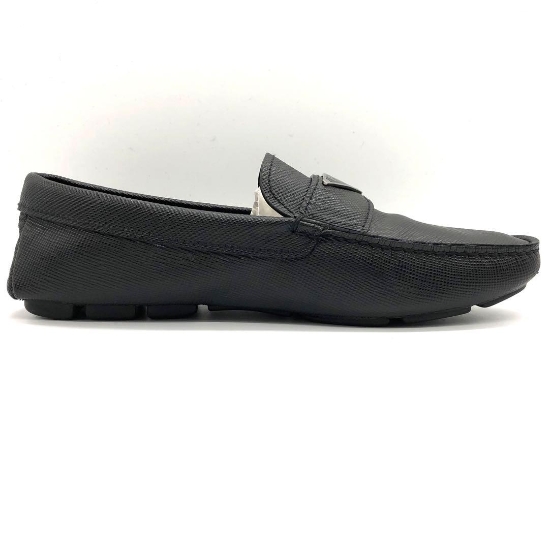 美品✨PRADA プラダ ドライビングシューズ 三角ロゴ サフィアーノレザー　6