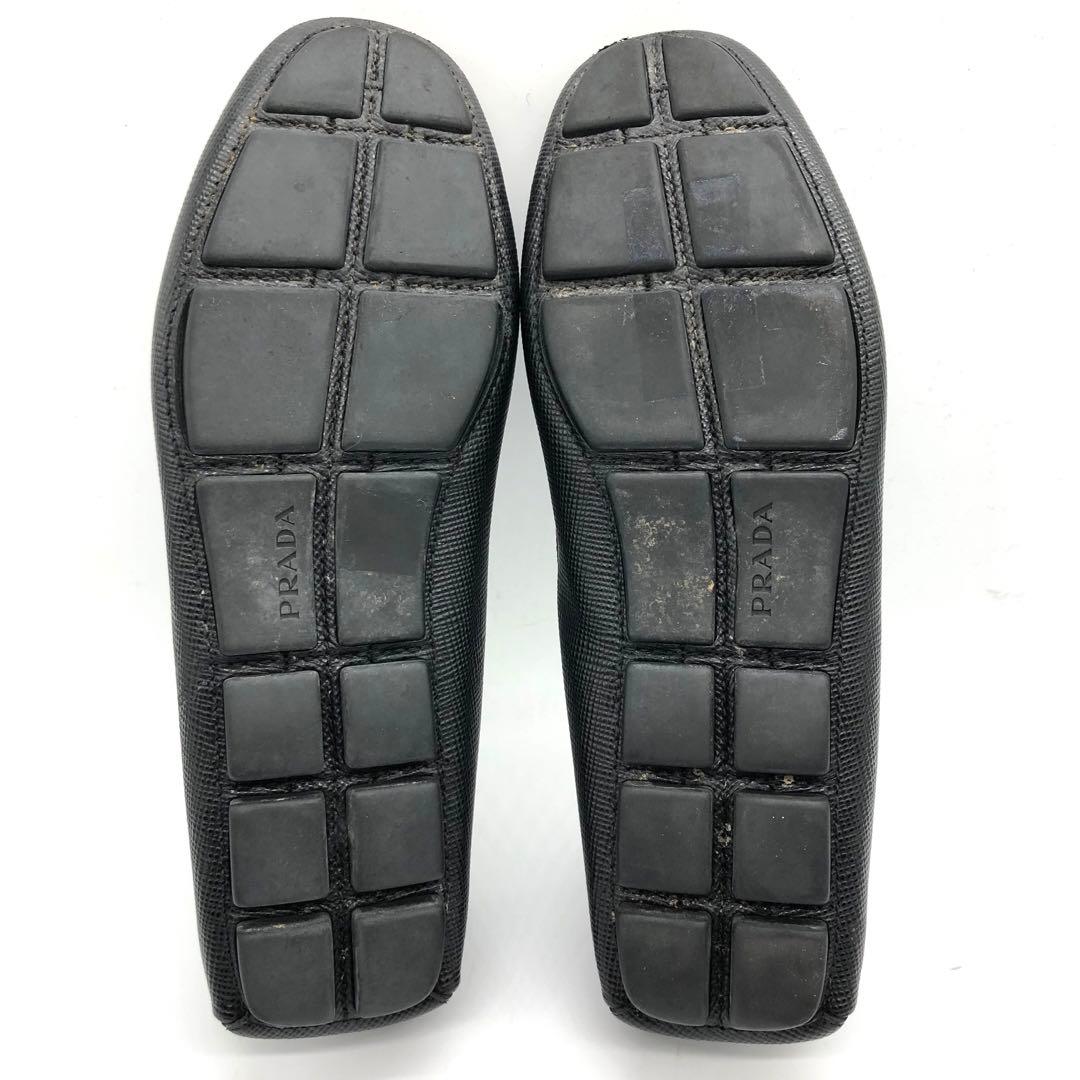 美品✨PRADA プラダ ドライビングシューズ 三角ロゴ サフィアーノレザー　6