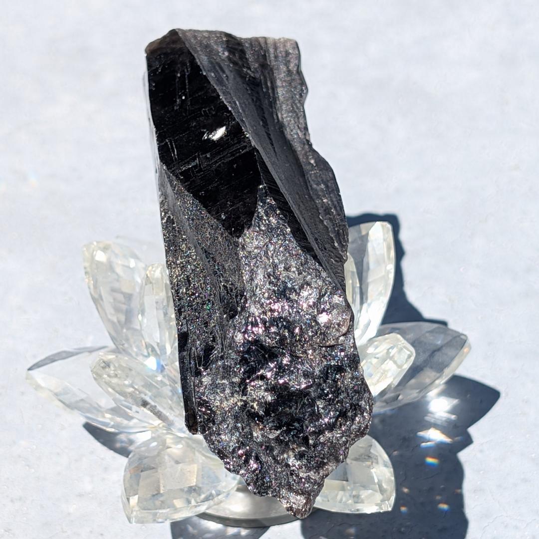 Borders　一点物 モリオン原石 山東省産 黒水晶 130g 邪気払い