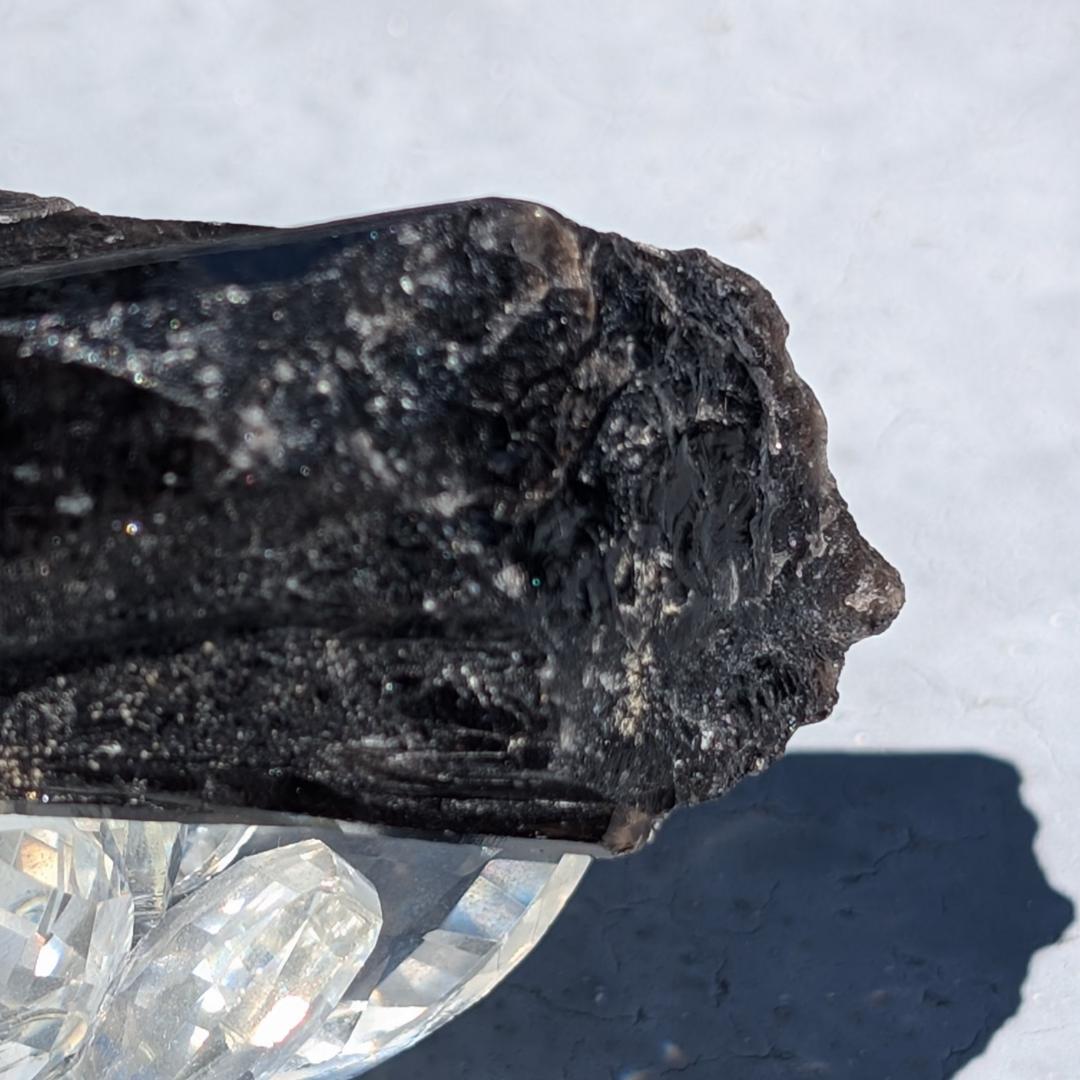 Borders　一点物 モリオン原石 山東省産 黒水晶 130g 邪気払い