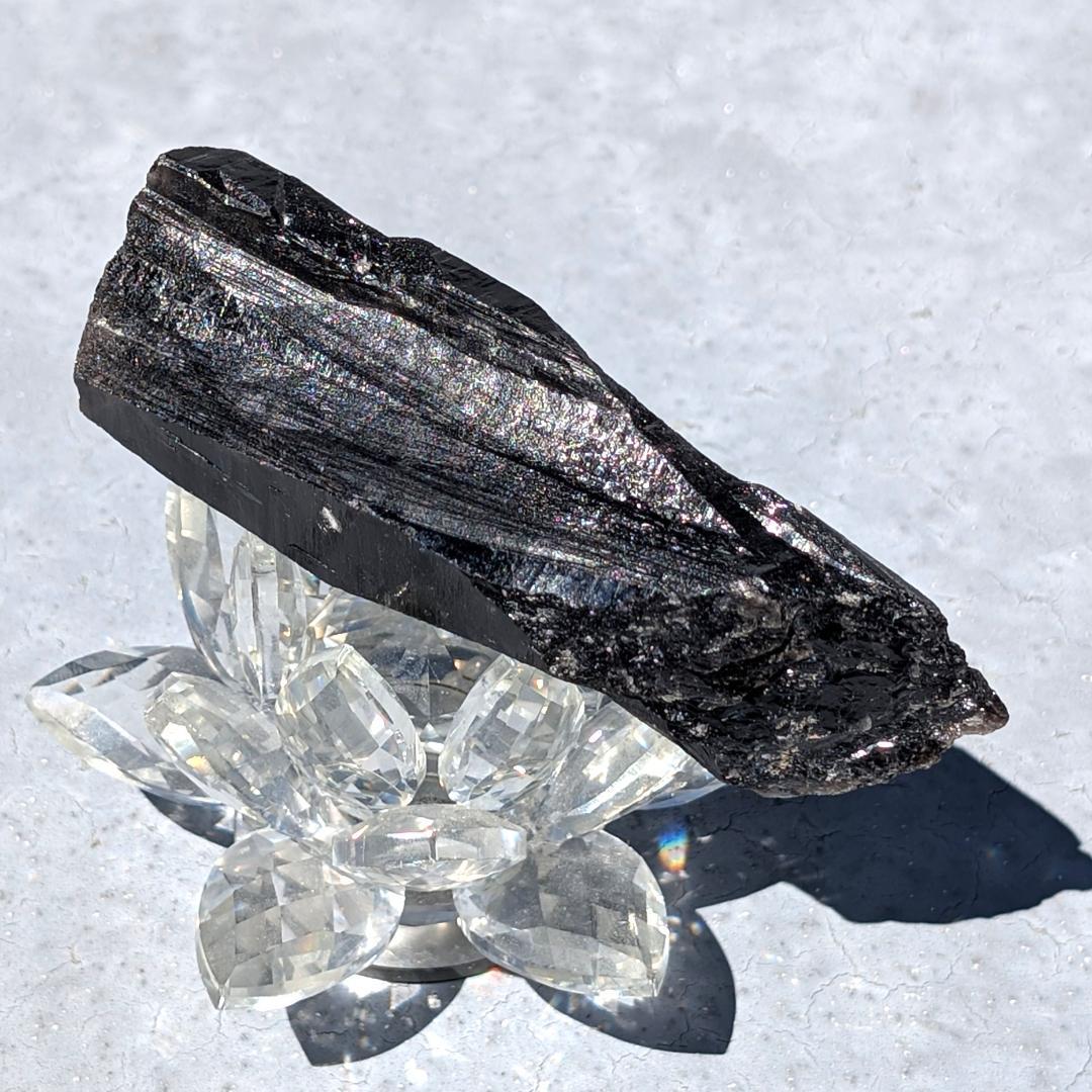 Borders　一点物 モリオン原石 山東省産 黒水晶 130g 邪気払い