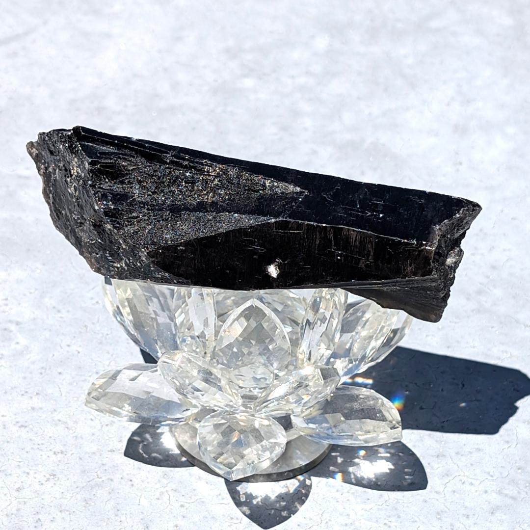 Borders　一点物 モリオン原石 山東省産 黒水晶 130g 邪気払い