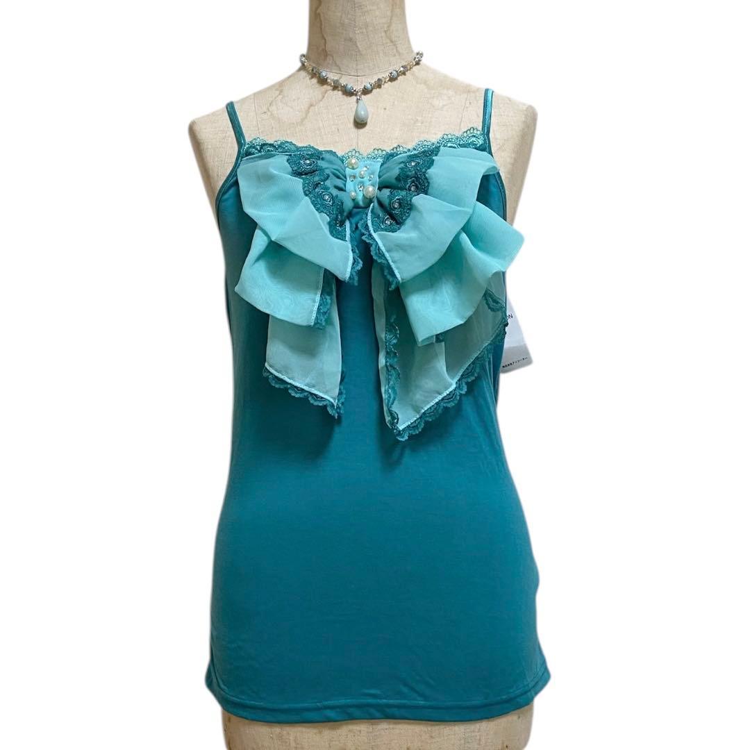 新品 axes femme ビックリボン ビジュー キャミソール 森ガール 平成