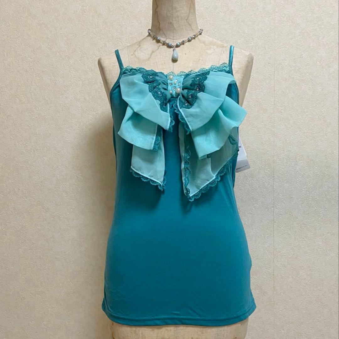 新品 axes femme ビックリボン ビジュー キャミソール 森ガール 平成