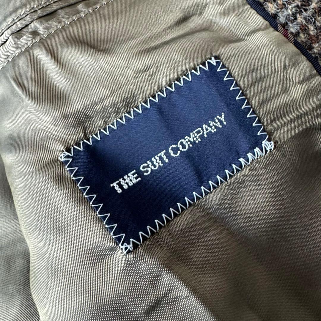 美品 ハリスツイード ヘリンボーン パッチワーク チェック テーラードジャケット