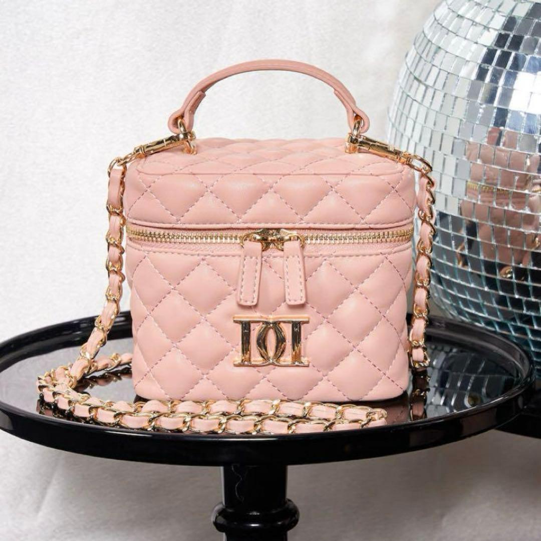 Darich キルティングスクエアミニバッグ　ピンク