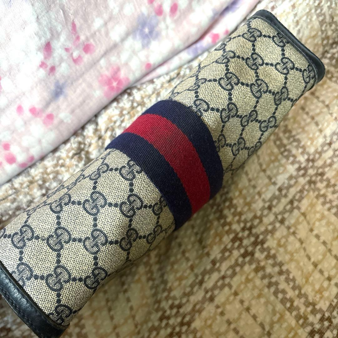 破格 GUCCI オールドグッチ クラッチバッグ 美品 GG総柄