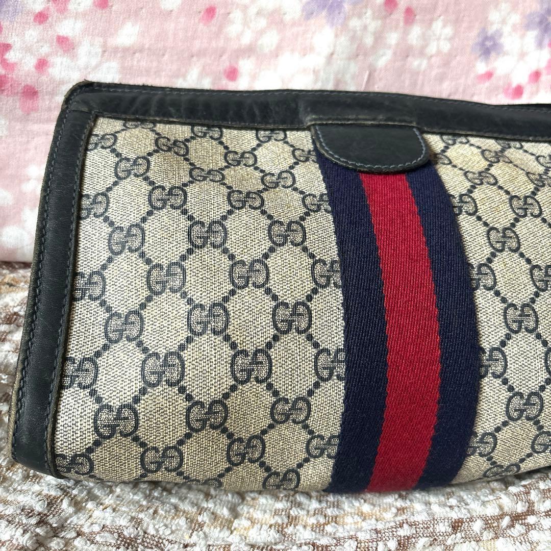 破格 GUCCI オールドグッチ クラッチバッグ 美品 GG総柄