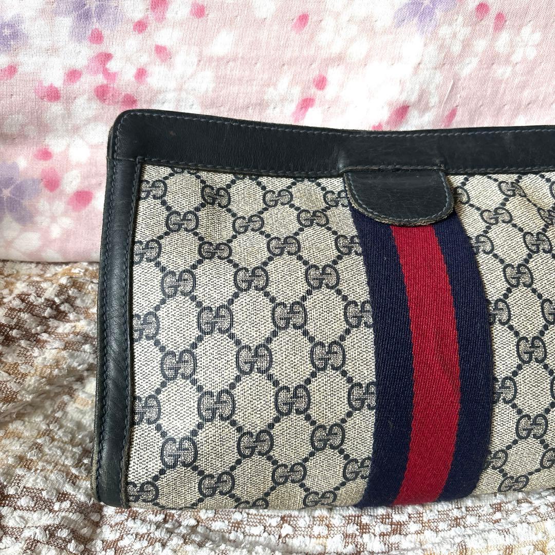 破格 GUCCI オールドグッチ クラッチバッグ 美品 GG総柄