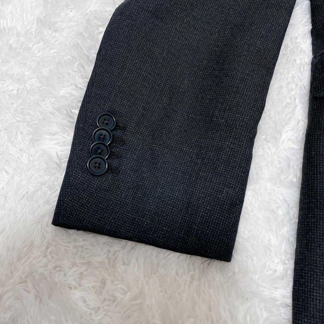 beams f ビームスエフ スーツ 3ピース ダークグレー 段返り スリム