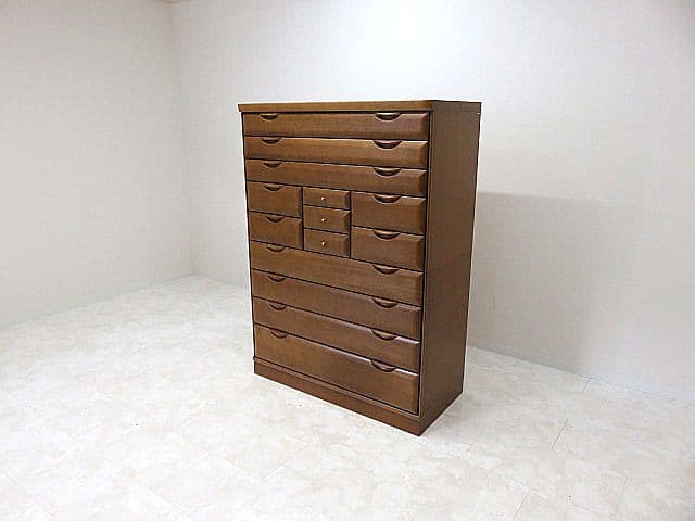 極美品 karimoku/カリモク ハイチェスト 　ハイタイプ/オーク材