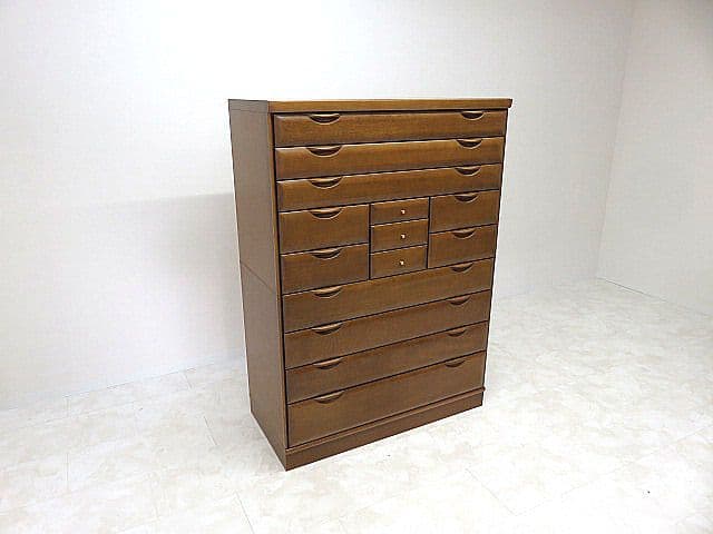 極美品 karimoku/カリモク ハイチェスト 　ハイタイプ/オーク材