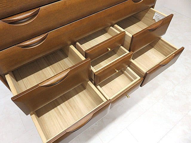 極美品 karimoku/カリモク ハイチェスト 　ハイタイプ/オーク材