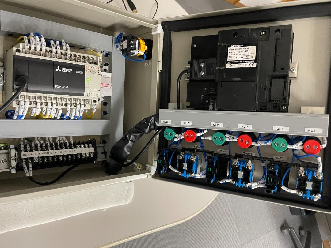 製作完了！ 価格交渉歓迎！電気工事業者用シーケンサー・タッチパネル 学習制御盤