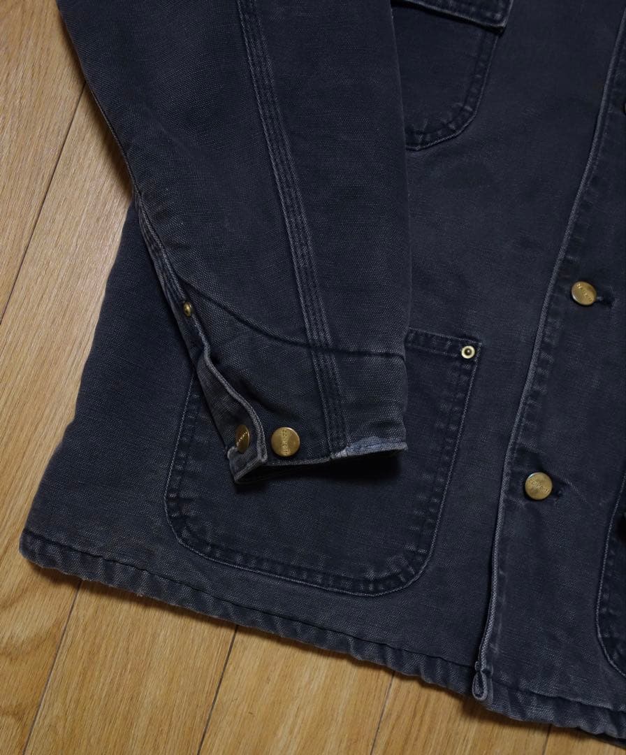 90sUSA製 Carhartt ブラック チョアコート BLKサイズS~M