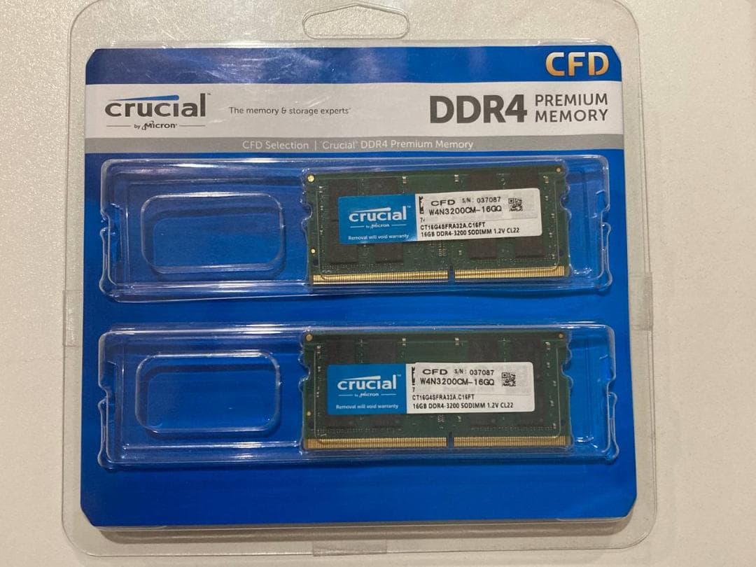 新品未開封 Crucial DDR4 32GB 3200MHz SODIMM